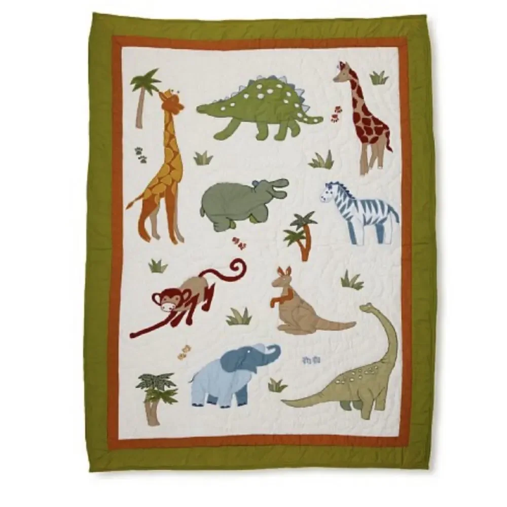 Amity Home Kids baby quilt dinosaur jungle Animal Blanket 40 * 50